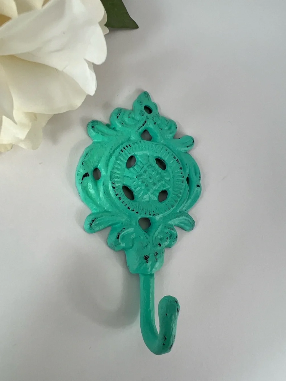 Turquoise Decorative Wall Hook - Home Wall Decor Flower Hook
